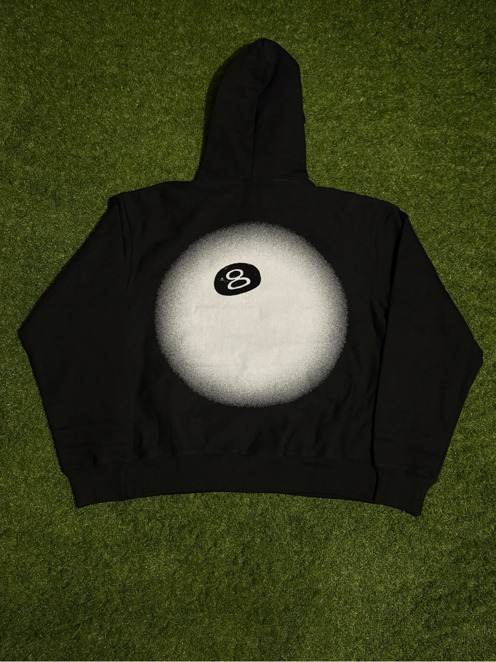 Faded 8 Ball Black Stussy Hoodie